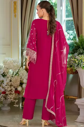 Women Ethnic Motifs Embroidered Kurta with Trousers & Dupatta