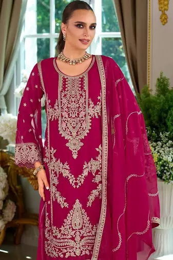 Women Ethnic Motifs Embroidered Kurta with Trousers & Dupatta