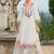 Floral Embroidered V-Neck Straight Thread Work Kurta With Trousers & Dupatta
