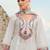 Floral Embroidered V-Neck Straight Thread Work Kurta With Trousers & Dupatta