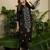 Women Ethnic Motifs Embroidered Regular Black Thread Work Kurta with Trousers