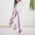 Women Floral Embroidered Thread Work A-Line Kurta & Trousers With Dupatta