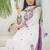 Women Floral Embroidered Thread Work A-Line Kurta & Trousers With Dupatta
