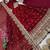Maroon fendy silk embroidered stitched kurta set