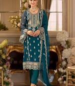 Women Ethnic Motifs Embroidered Kurta with Trousers & Dupatta