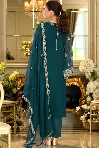 Women Ethnic Motifs Embroidered Kurta with Trousers & Dupatta