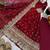 Maroon fendy silk embroidered stitched kurta set
