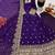 Purple fendy silk embroidered stitched kurta set