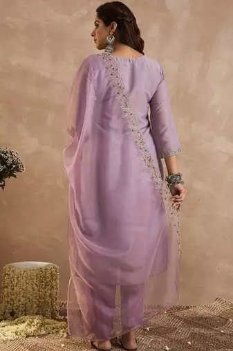 Women Ethnic Motifs Embroidered Regular Liva Kurta with Trousers & Dupatta
