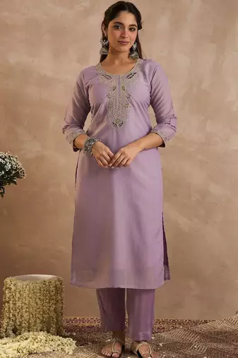 Women Ethnic Motifs Embroidered Regular Liva Kurta with Trousers & Dupatta