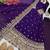 Purple fendy silk embroidered stitched kurta set