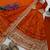 Orange fendy silk embroidered stitched kurta set