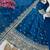 Blue fendy silk embroidered stitched kurta set