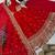 Red fendy silk embroidered stitched kurta set