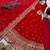 Red fendy silk embroidered stitched kurta set