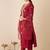 Ethnic Motifs Embroidered V-Neck Zari Straight Kurta With Trousers & Dupatta