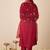 Ethnic Motifs Embroidered V-Neck Zari Straight Kurta With Trousers & Dupatta