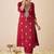 Ethnic Motifs Embroidered V-Neck Zari Straight Kurta With Trousers & Dupatta