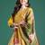 Woven Design Round Neck Straight Kurta With Trouser & Dupatta