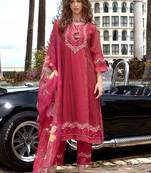 Women Floral Embroidered Kurta with Trousers & Dupatta