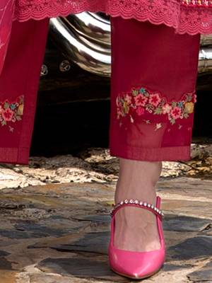 Women Floral Embroidered Kurta with Trousers & Dupatta 3