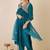 Ethnic Motifs Embroidered Zari Empire A-Line Kurta With Trouser And Dupatta