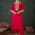 Ethnic Motifs Embroidered Straight Thread Work Kurta With Trouser & Dupatta