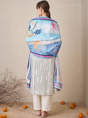Women Geometric Printed Kurta with Trousers & Dupatta 4
