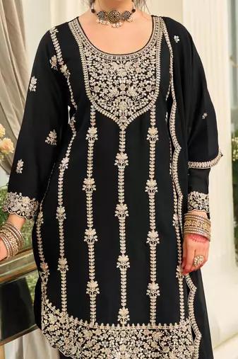Women Ethnic Motifs Embroidered Kurta with Palazzo & Dupatta