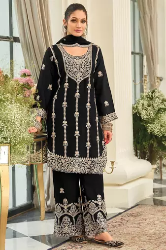 Women Ethnic Motifs Embroidered Kurta with Palazzo & Dupatta