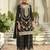 Ethnic Motifs Embroidered Chinon Straight Sequinned Kurta With Palazzos & Dupatta