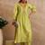 Women Ethnic Motifs Embroidered Thread Work Liva Kurta with Trousers