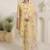 Floral Embroidered Thread Work Straight Kurta & Trousers With Dupatta