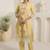 Floral Embroidered Thread Work Straight Kurta & Trousers With Dupatta