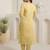 Floral Embroidered Thread Work Straight Kurta & Trousers With Dupatta