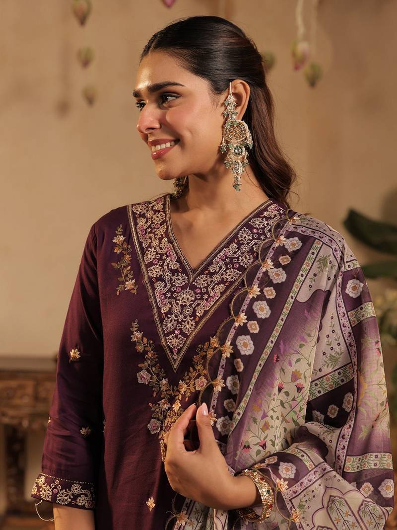 Women Ethnic Motifs Printed Kurta with Trouser & Dupatta