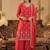Ethnic Motifs Embroidered Straight Chinon Kurta & Palazzos With Dupatta