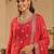 Ethnic Motifs Embroidered Straight Chinon Kurta & Palazzos With Dupatta