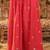 Ethnic Motifs Embroidered Straight Chinon Kurta & Palazzos With Dupatta