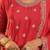 Ethnic Motifs Embroidered Straight Chinon Kurta & Palazzos With Dupatta