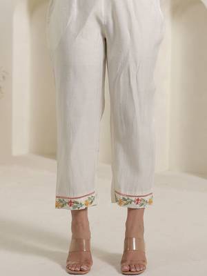Women Floral Embroidered Kurta with Trousers & Dupatta 7