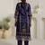 Motif Printed Notch Neck Chinon Mirror Work Straight Kurta & Palazzo With Dupatta