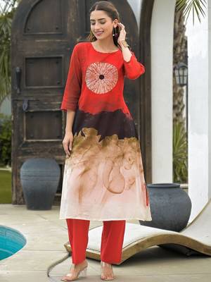 Women Printed Regular Pure Cotton Kurta with Trousers 5