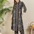 Women Geometric Printed Cotton A-Line Kurta with Trousers