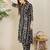 Women Geometric Printed Cotton A-Line Kurta with Trousers