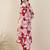 Floral Printed Pleated Mandarin Collar Pure Cotton A-Line Kurta with Trousers