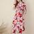 Floral Printed Pleated Mandarin Collar Pure Cotton A-Line Kurta with Trousers