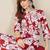 Floral Printed Pleated Mandarin Collar Pure Cotton A-Line Kurta with Trousers