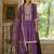 Ethnic Motifs Embroidered A-Line Sequinned Kurta With Trousers & Dupatta