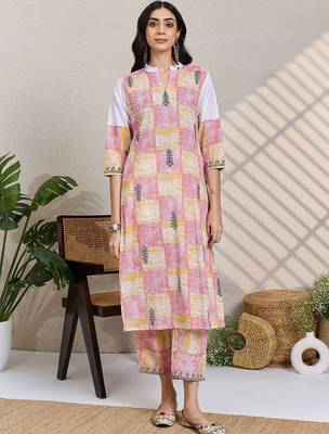 Women Ethnic Motifs Printed Regular Pure Cotton Kurta with Trousers & Dupatta 2